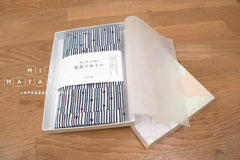 Shokunin Collection Hand-printed Chusen Japanese Tenugui Fabric - Abacus 21 blue - panel