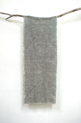 Shokunin Collection Hand-printed Chusen Japanese Tenugui Fabric - Mujina Chrysanthemum 34 black - panel