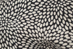 Shokunin Collection Hand-printed Chusen Japanese Tenugui Fabric - Mujina Chrysanthemum 34 black - panel