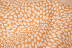 Shokunin Collection Hand-printed Chusen Japanese Tenugui Fabric - Mujina Chrysanthemum 35 mustard orange - panel