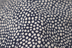 Shokunin Collection Hand-printed Chusen Japanese Tenugui Fabric - Hail 36 dark indigo blue- panel