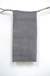 Shokunin Collection Hand-printed Chusen Japanese Tenugui Fabric - Hail 36 dark indigo blue- panel