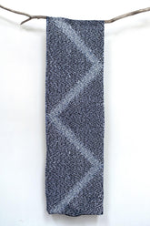 Shokunin Collection Hand-printed Chusen Japanese Tenugui Fabric - Pine Needles on a Mountain Path 38 indigo blue - panel