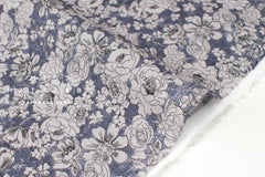 Japanese Fabric Celine - blue - 50cm