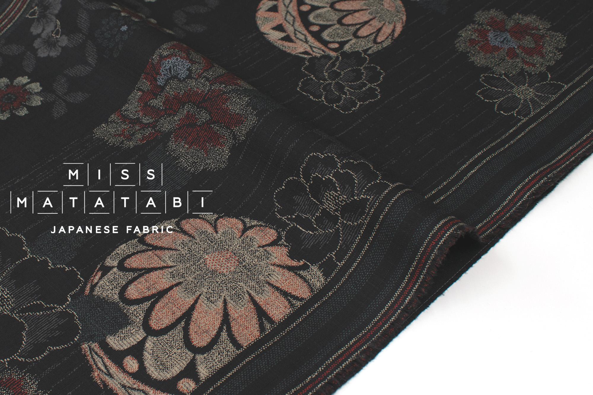 Japanese Fabric Hanatemari - black - 50cm