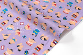 Japanese Fabric Little Sumo Wrestlers - lilac - 50cm