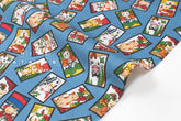 Japanese Fabric Hanafuda - blue - 50cm