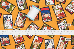 Japanese Fabric Hanafuda - yellow - 50cm