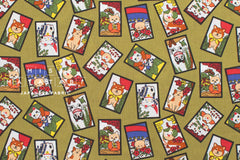 Japanese Fabric Hanafuda - olive - 50cm