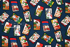 Japanese Fabric Hanafuda - blue - 50cm