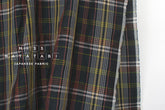 DEADSTOCK Japanese Fabric Linen Modal Cotton Plaid - dark green - 50cm