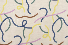 Japanese Fabric Yay Yay - blue, lime, green - 50cm