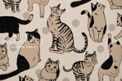 Japanese Fabric Sweet Kitty - A - 50cm