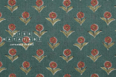 Japanese Fabric Arabella Floral - green - 50cm