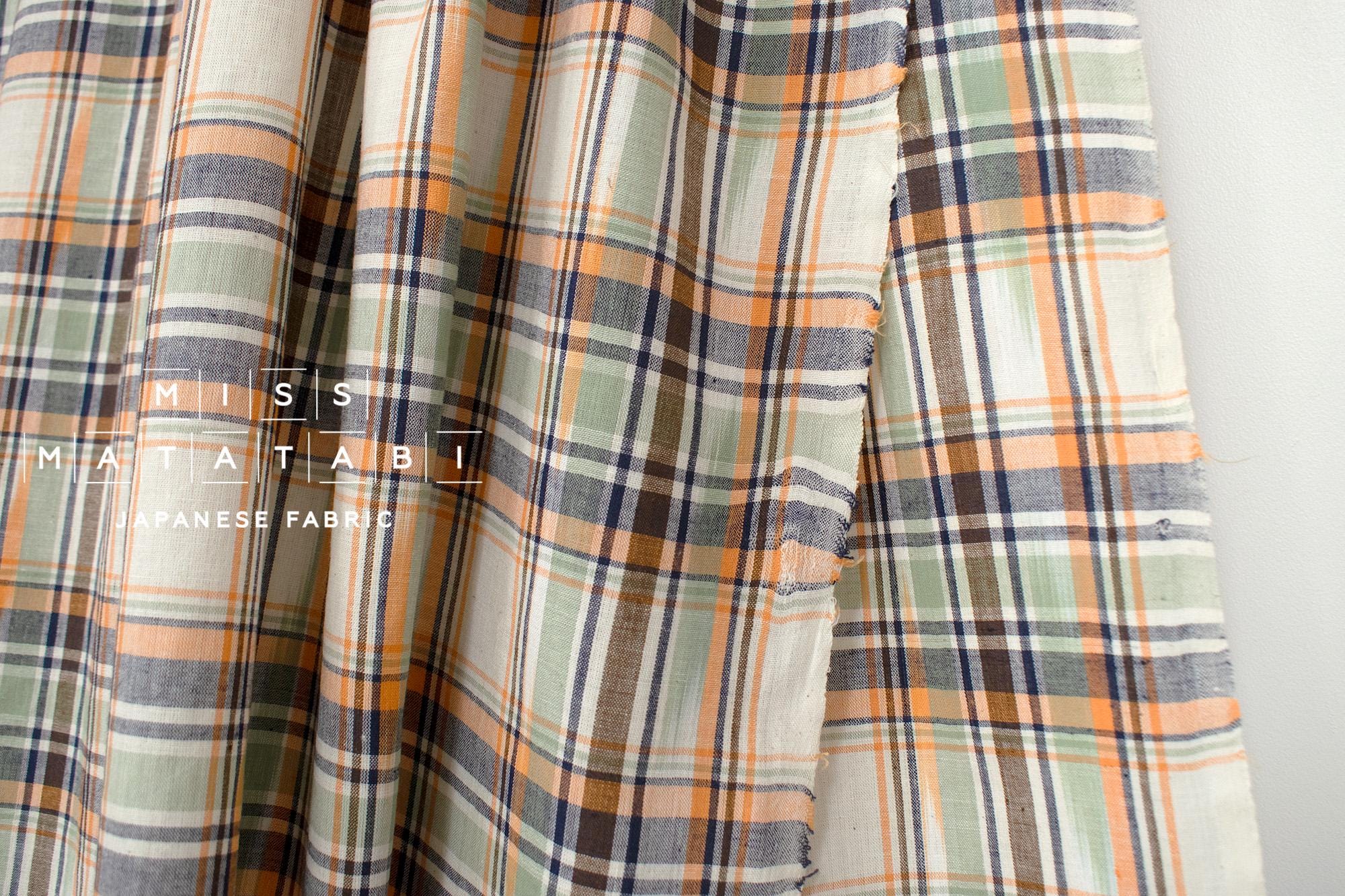 DEADSTOCK Japanese Fabric Madras Check Cotton II - 10 - 50cm