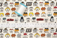 Japanese Fabric Everycat - off white - 50cm