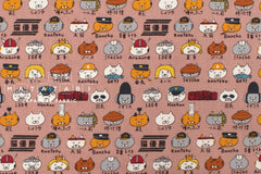 Japanese Fabric Everycat - pink - 50cm