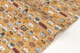 Japanese Fabric Everycat - mustard - 50cm