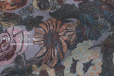 Japanese Fabric Vintage Floral Brushed Cotton - slate - 50cm