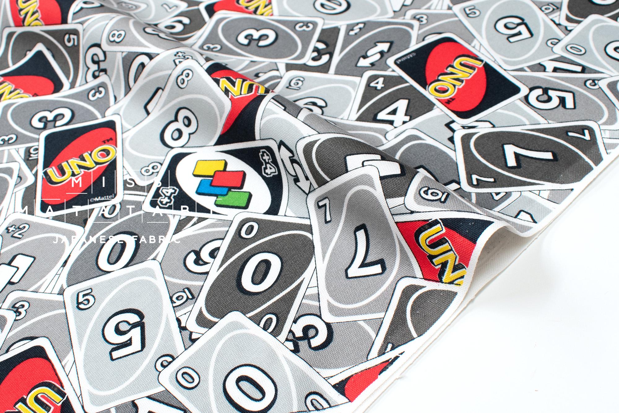 Japanese Fabric Uno Cards - grey - 50cm
