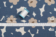 Japanese Fabric Akane Flowers - blue - 50cm