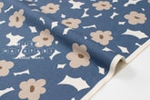 Japanese Fabric Akane Flowers - blue - 50cm