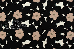 Japanese Fabric Akane Flowers - black - 50cm