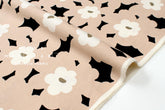 Japanese Fabric Akane Flowers - milk tea - 50cm