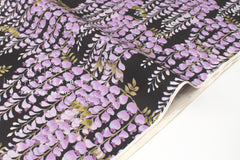 Japanese Fabric Fuji Wisteria Watercolor - black - 50cm