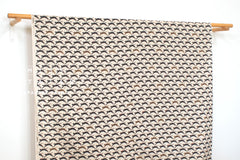 Japanese Fabric Neko Seigaiha Linen Blend - black - 50cm