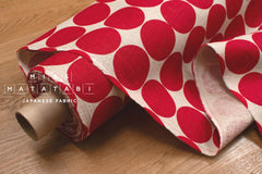 DEADSTOCK Japanese Fabric Mattina Di Vacanza Dots - red - 50cm