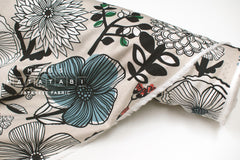 DEADSTOCK Japanese Fabric Mattina Di Vacanza Isla Floral II - A - 50cm