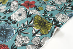 DEADSTOCK Japanese Fabric Mattina Di Vacanza Isla Floral II - B - 50cm