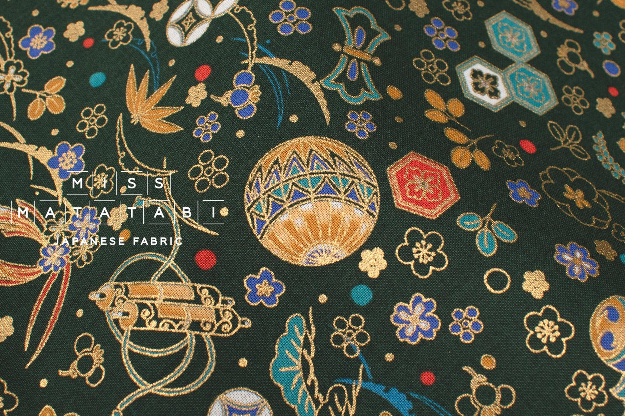 Japanese Fabric Traditional Series - 80 D green - 50cm