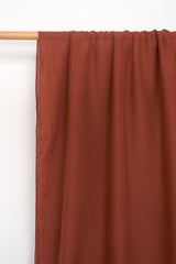 DEADSTOCK Japanese Fabric Shokunin Collection Azumadaki Cotton Silk Blend - rust - 50cm