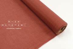 DEADSTOCK Japanese Fabric Shokunin Collection Azumadaki Cotton Silk Blend - rust - 50cm