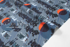 Japanese Fabric Neko Cat Wedding - blue - 50cm