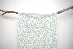 Shokunin Collection Hand-printed Chusen Japanese Tenugui Fabric - Scattered Uchiwa 12 blue - panel