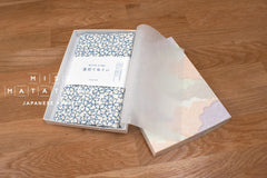 Shokunin Collection Hand-printed Chusen Japanese Tenugui Fabric - Hanaigata Sakura 14 blue - panel