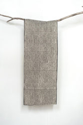 Shokunin Collection Hand-printed Chusen Japanese Tenugui Fabric - Abacus 22 black - panel