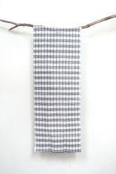 Shokunin Collection Hand-printed Chusen Japanese Tenugui Fabric - Bamboo Lattice 23 navy blue - panel