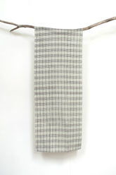 Shokunin Collection Hand-printed Chusen Japanese Tenugui Fabric - Bamboo Lattice 24 grey - panel