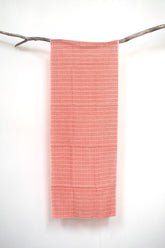 Shokunin Collection Hand-printed Chusen Japanese Tenugui Fabric - Kunoji Chain 25 red - panel