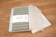 Shokunin Collection Hand-printed Chusen Japanese Tenugui Fabric - Kunoji Chain 26 black - panel