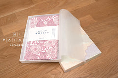 Shokunin Collection Hand-printed Chusen Japanese Tenugui Fabric - Chrysanthemum Arabesque 27 pink - panel