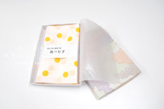 Shokunin Collection Hand-printed Chusen Japanese Tenugui Kazetsumugi Fabric - Polka Dots 47 yellow - panel