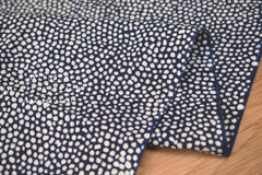 Shokunin Collection Hand-printed Chusen Japanese Tenugui Fabric - Hail 36 dark indigo blue- panel