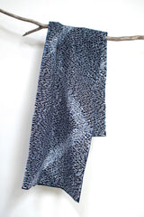 Shokunin Collection Hand-printed Chusen Japanese Tenugui Fabric - Pine Needles on a Mountain Path 38 indigo blue - panel