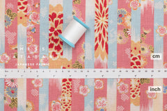Japanese Fabric Wa Stripes - pink - 50cm