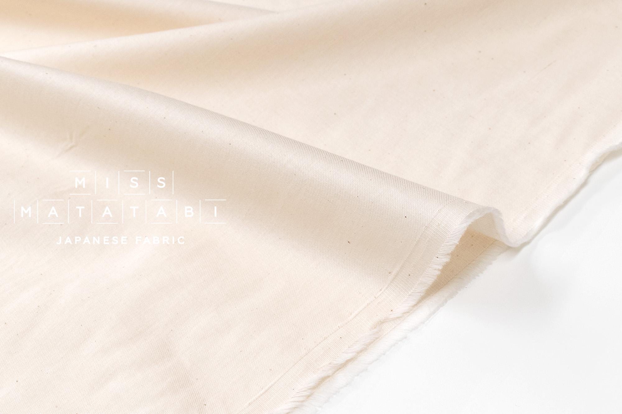 Japanese Fabric Organic Cotton Solids - cream - 50cm